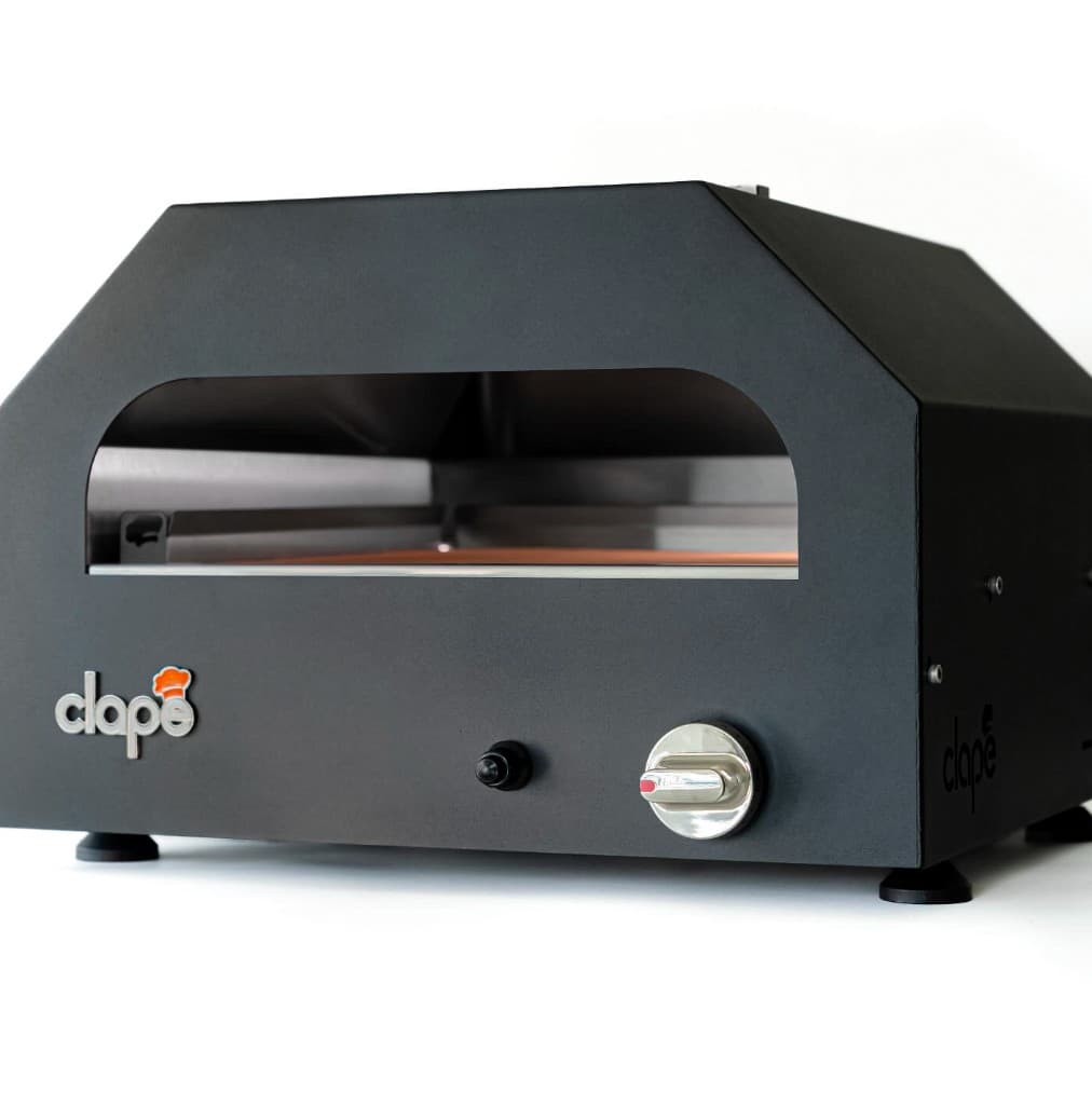 Forno CLAPE completo — vista frontal com pedra Biscotto inclusa